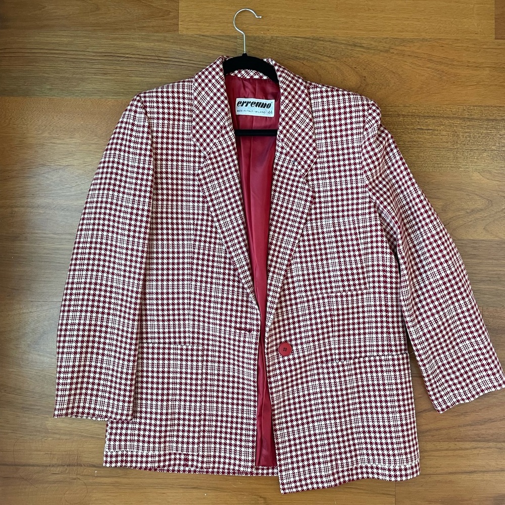 Vintage Erreuno Plaid Blazer